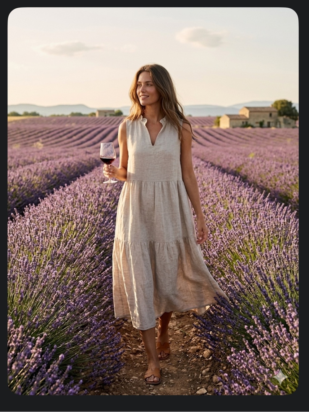 🌟 HOST PICK 💯 Linen European Summer Made Italy Oversized Tiered Midi Dress Small - Picture 2 of 10